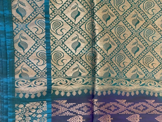 Blue Kanjeevaram Silk Saree