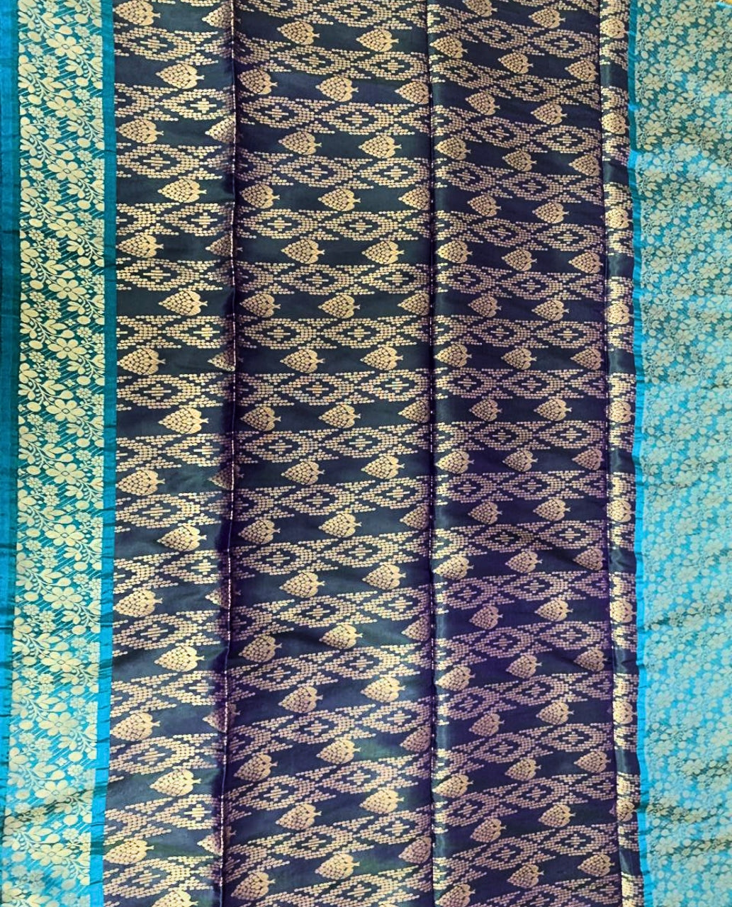 Blue Kanjeevaram Silk Saree