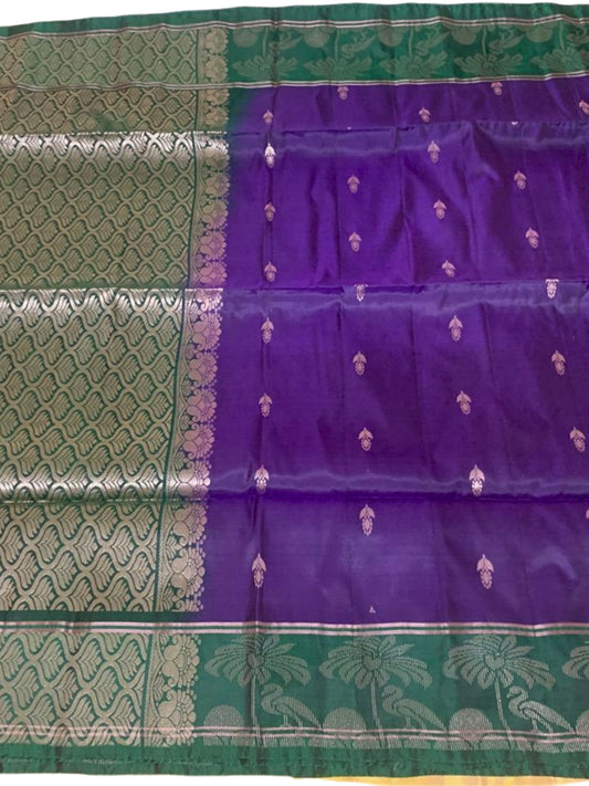 PURPLE & GREEN KANJEEVARAM SILK SAREE
