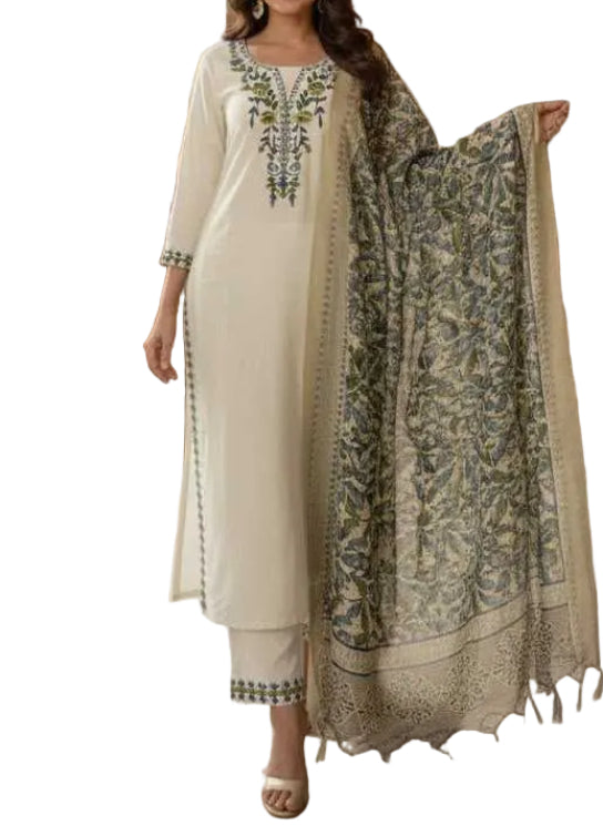 GRACEFUL KHADI KURTI SET
