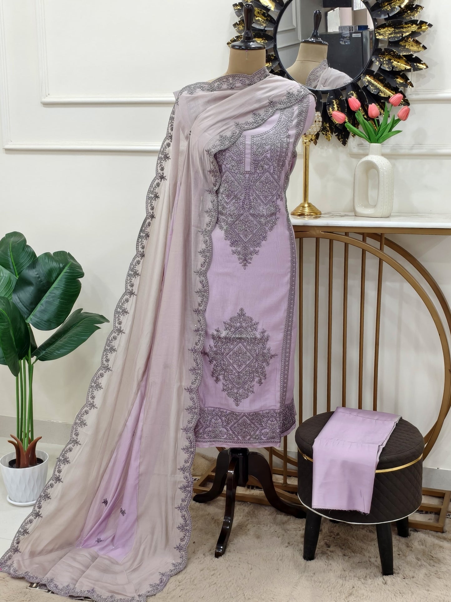 MODAL MUL EMBROIDERY SUIT