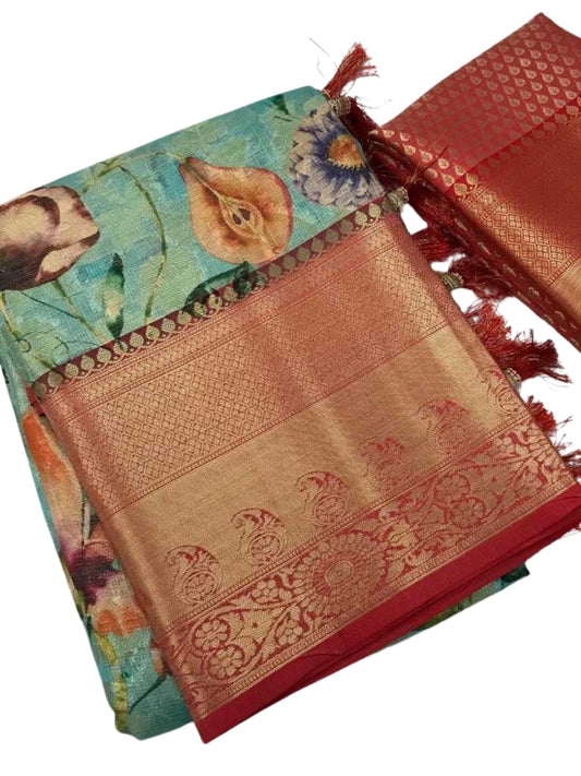KOTA SILK SAREE WITH PAITHANI BORDER