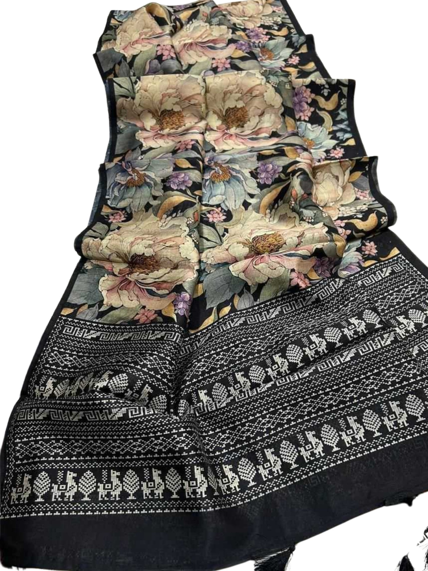 Tussar Kalamkari Saree