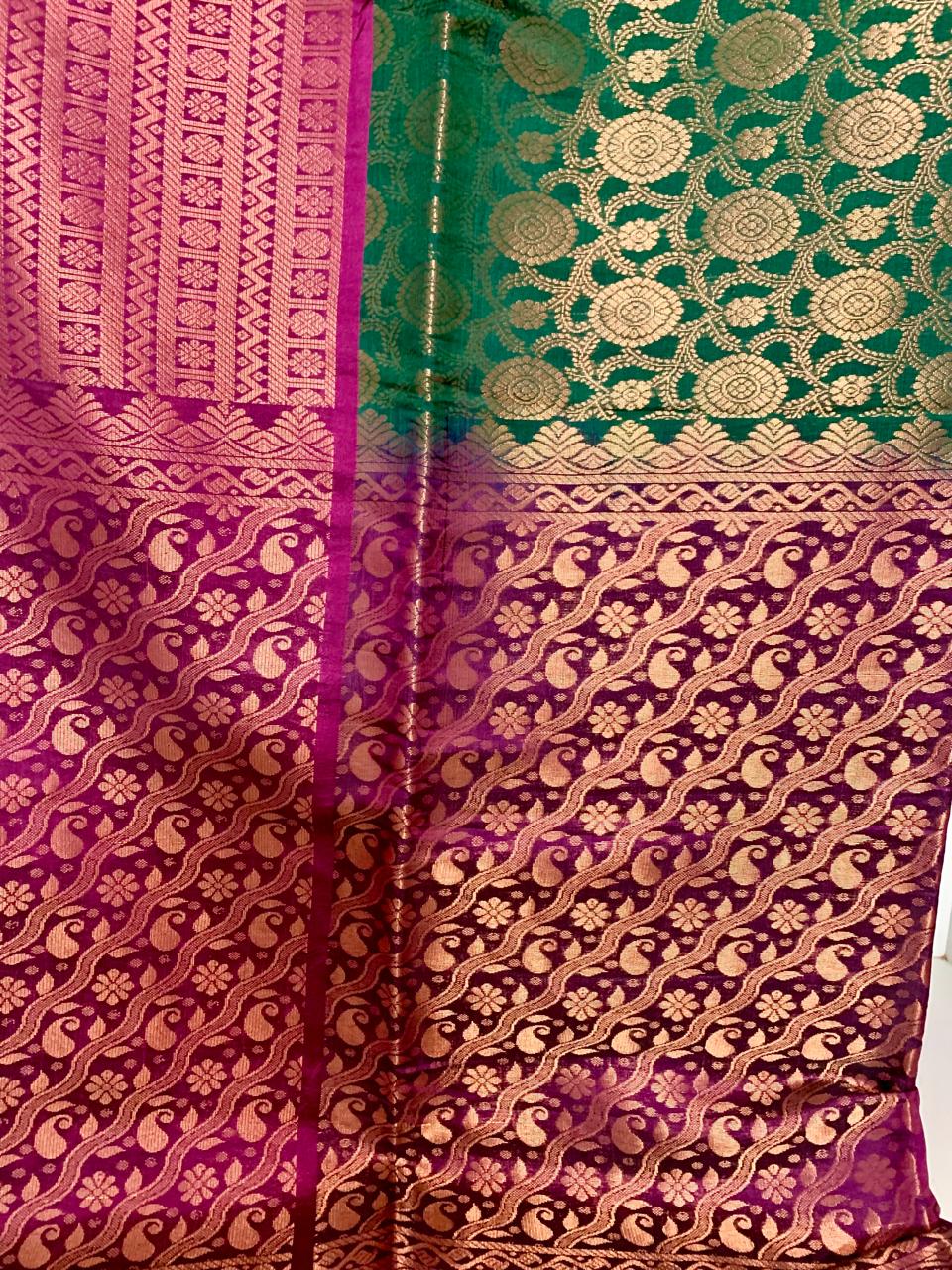 Emerald Green Kanjeevaram Silk Saree