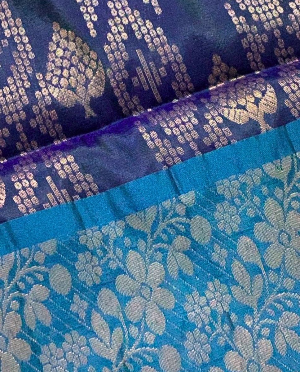 Blue Kanjeevaram Silk Saree - GET ESSENTIAL