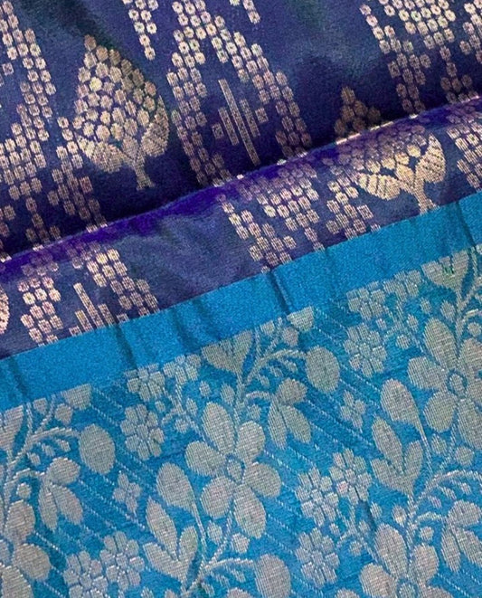 Blue Kanjeevaram Silk Saree - GET ESSENTIAL