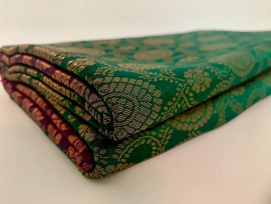 Emerald Green Kanjeevaram Silk Saree - GET ESSENTIAL