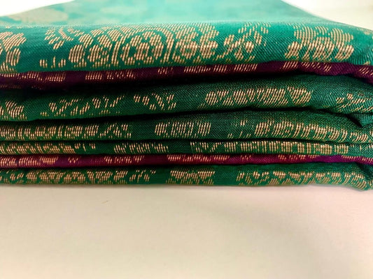 Emerald Green Kanjeevaram Silk Saree - GET ESSENTIAL