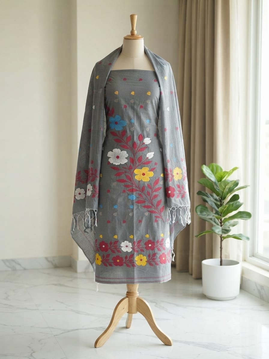 Jamdani Salwar Suit Piece - GET ESSENTIAL