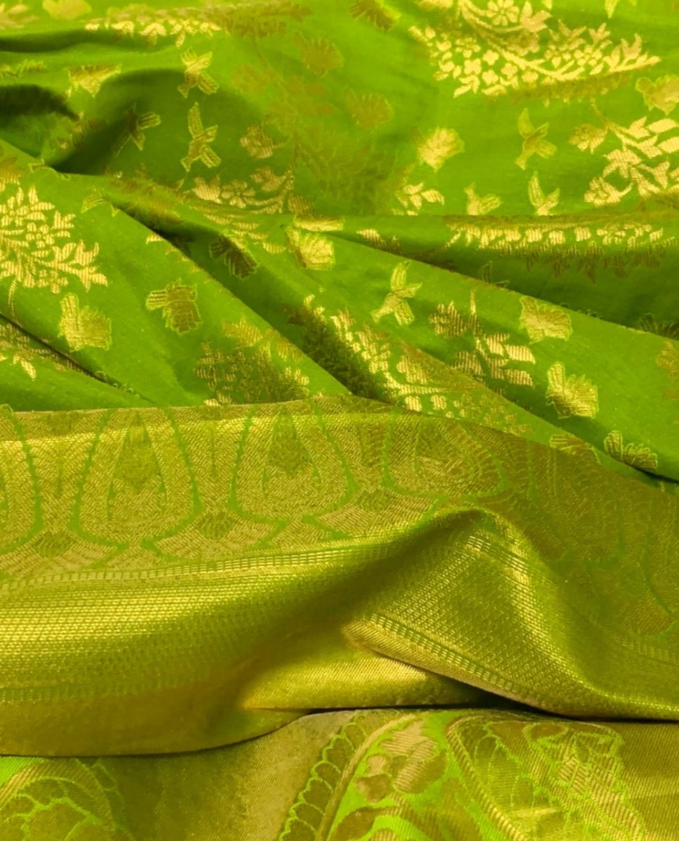 Light Green Kanjeevaram Silk Saree - GET ESSENTIAL