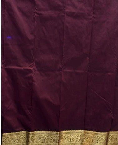 Timeless Burgundy Dharmavaram Saree - GET ESSENTIAL