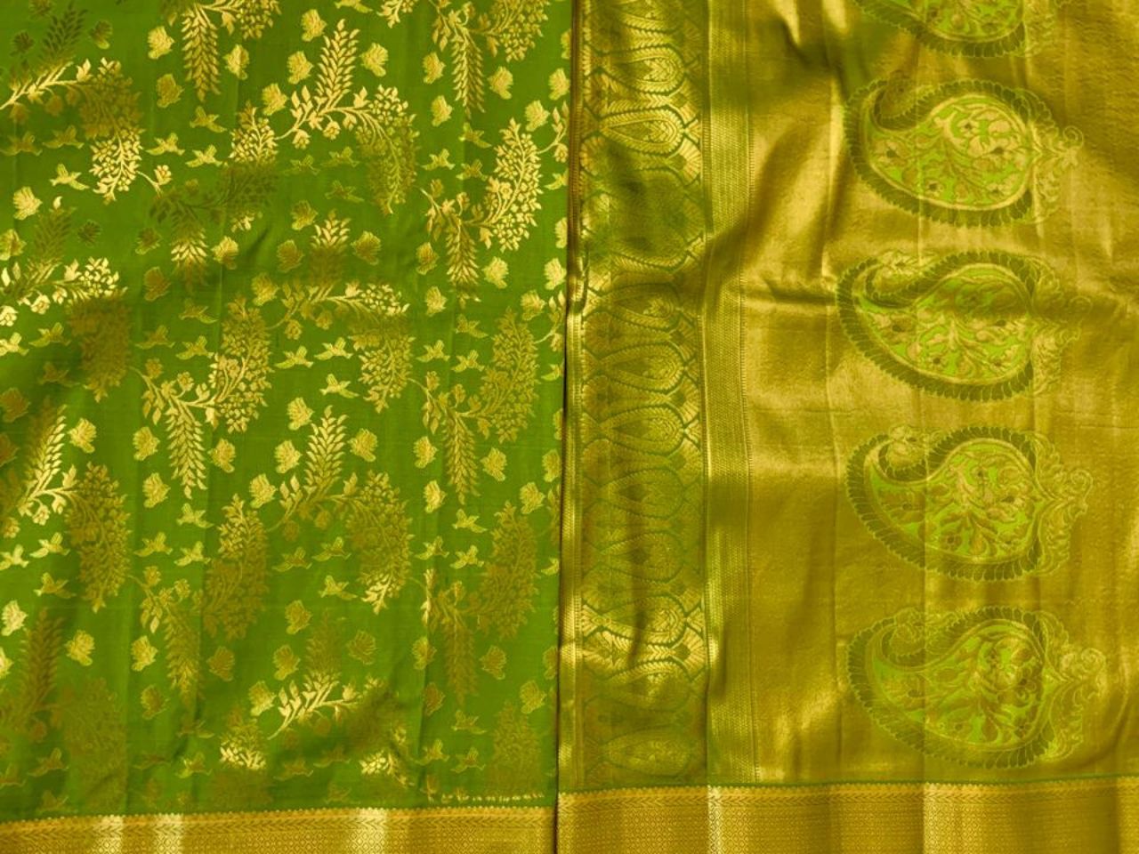 Light Green Kanjeevaram Silk Saree