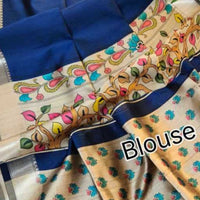 SOFT KHADI RAW SILK KALAMKARI SAREE
