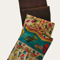 SOFT KHADI RAW SILK KALAMKARI SAREE