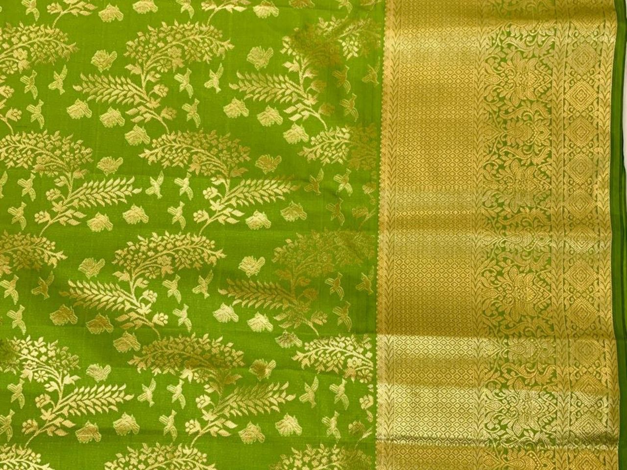 Light Green Kanjeevaram Silk Saree