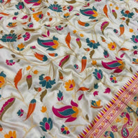 Royal Ivory Paithani Silk Saree