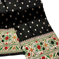 Rich Black Soft Paithani Silk Saree