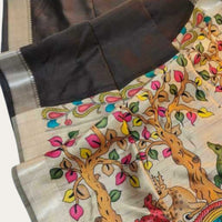 SOFT KHADI RAW SILK KALAMKARI SAREE