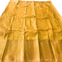 Golden Yellow Kanjeevaram Silk Saree