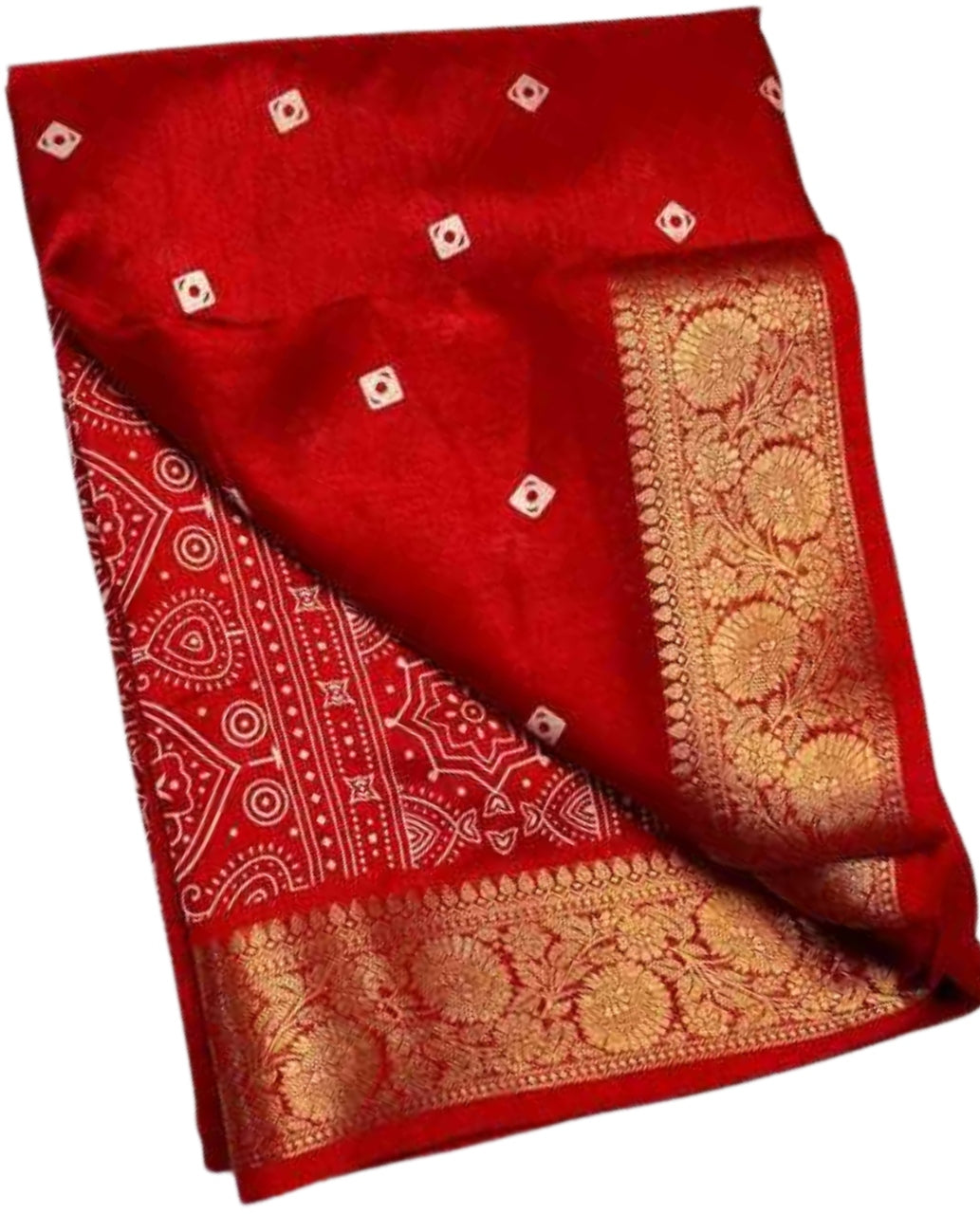 Red Dola Silk Saree