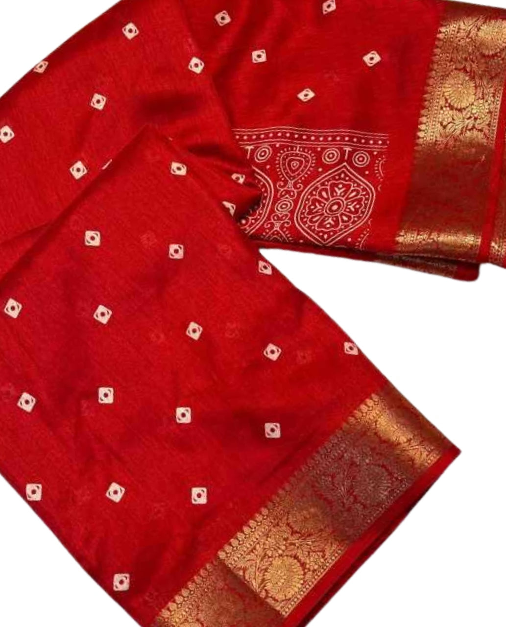 Red Dola Silk Saree