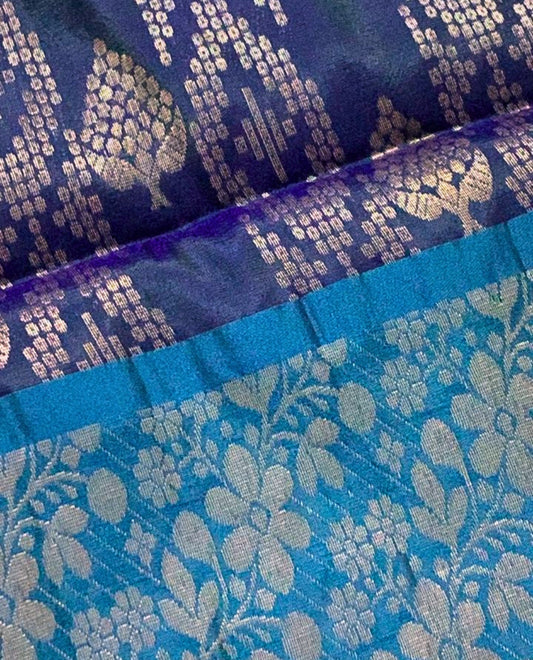 Blue Kanjeevaram Silk Saree