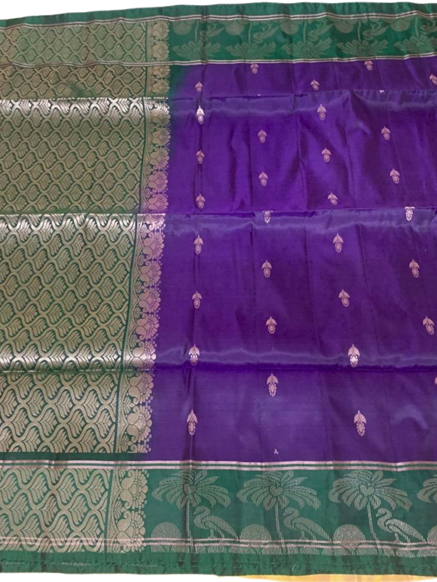PURPLE & GREEN KANJEEVARAM SILK SAREE