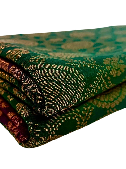EMERALD GREEN KANJEEVARAM SILK SAREE