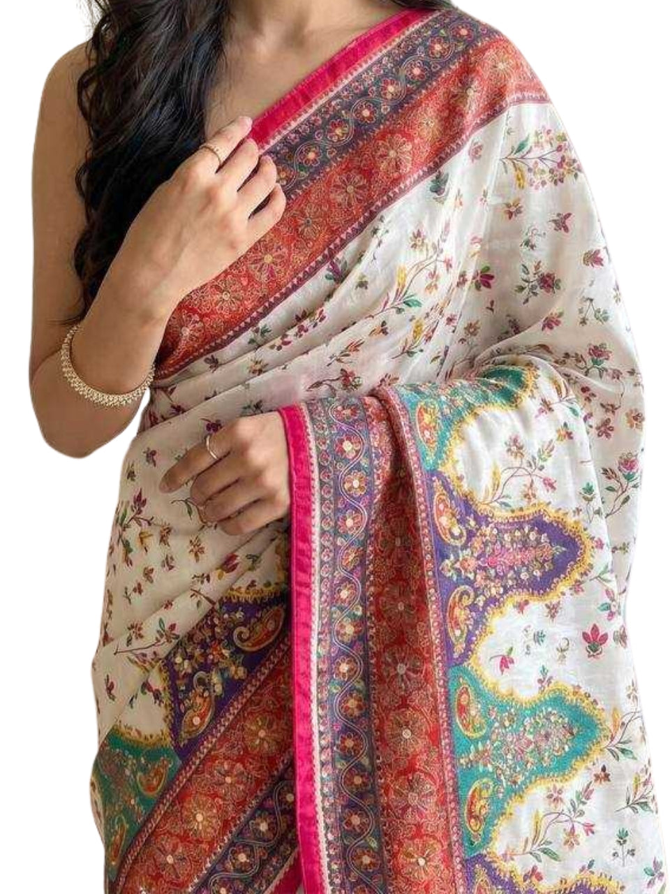 Floral Crepe Saree