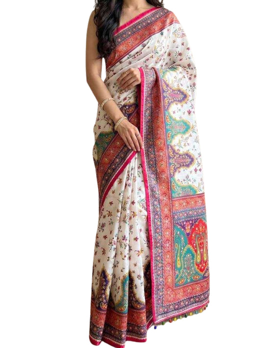 Floral Crepe Saree