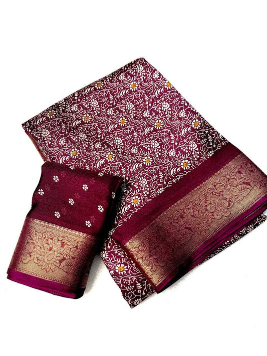 Elegant Georgette Saree with Jacquard Weaving