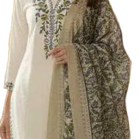 GRACEFUL KHADI KURTI WITH BHAGALPURI KHADI PRINT DUPPATTA