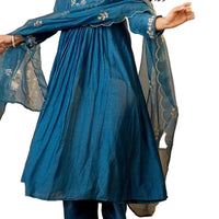 GRACEFUL MASLIN KURTI SET 