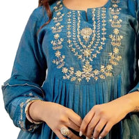 GRACEFUL MASLIN KURTI SET 