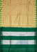 Graceful Gadwal Silk in Cream & Green Woven Check Saree with Temple Border