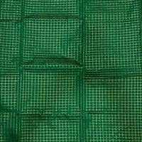 Graceful Gadwal Silk in Cream & Green Woven Check Saree with Temple Border