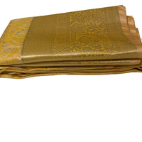 Golden Yellow Kanjeevaram Silk Saree