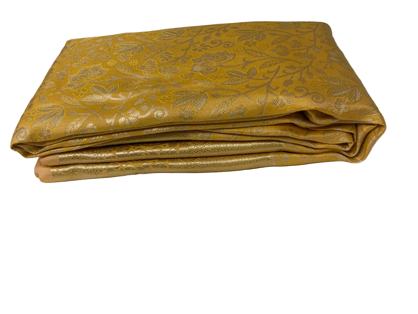 Golden Yellow Kanjeevaram Silk Saree