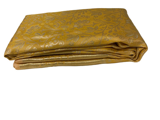 Golden Yellow Kanjeevaram Silk Saree