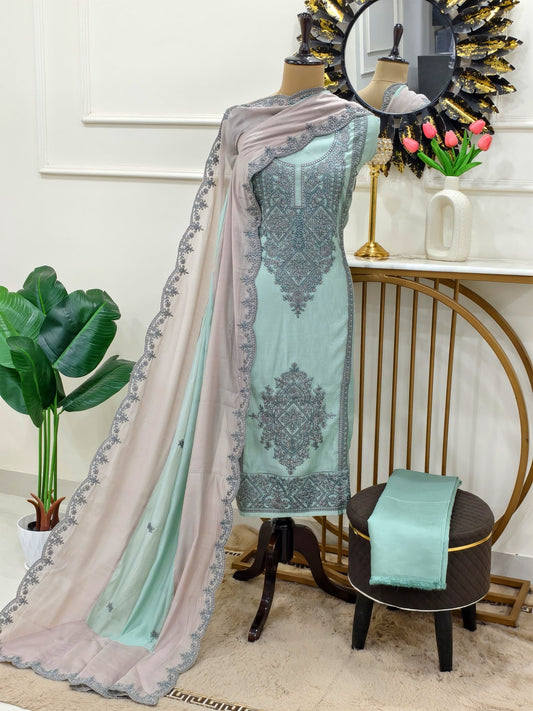 MODAL MUL EMBROIDERY SUIT - GET ESSENTIAL