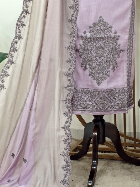 MODAL MUL EMBROIDERY SUIT - GET ESSENTIAL
