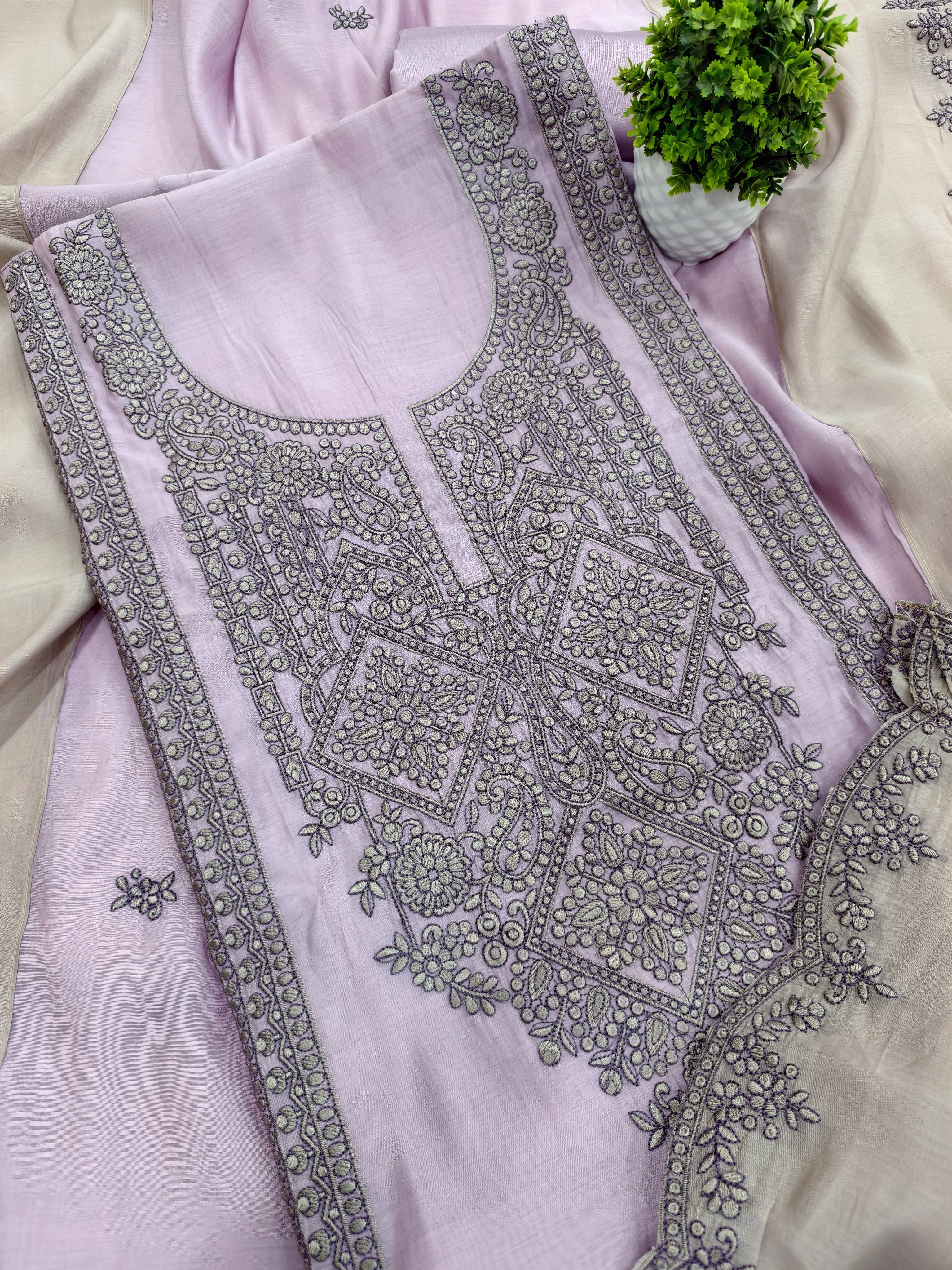 MODAL MUL EMBROIDERY SUIT