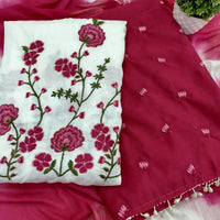 MODAL EMBROIDERY TASSEL LACE SUIT MATERIAL