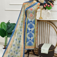 IKKAT PRINT MAHESHWARI DRESS MATERIAL