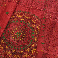 CHANDERI PHULKARI WORK SAREE