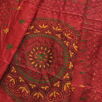 CHANDERI PHULKARI WORK SAREE