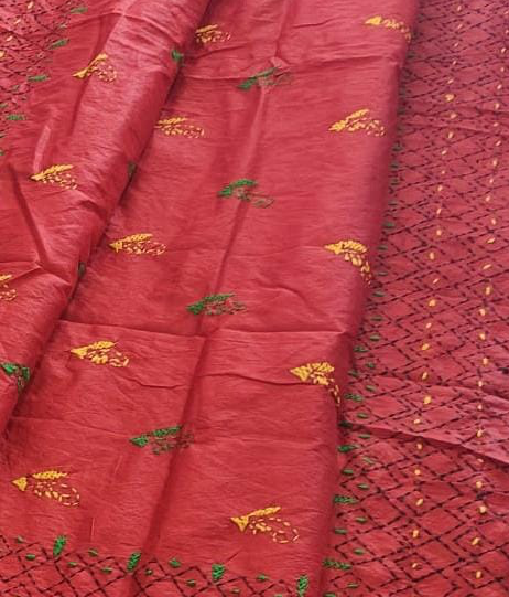 CHANDERI PHULKARI WORK SAREE