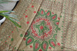 CHANDERI SAREE WITH PHULKARI WORK
