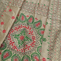 CHANDERI SAREE WITH PHULKARI WORK