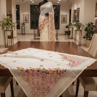 HAND EMBROIDERY KOTA CHECKS SAREE